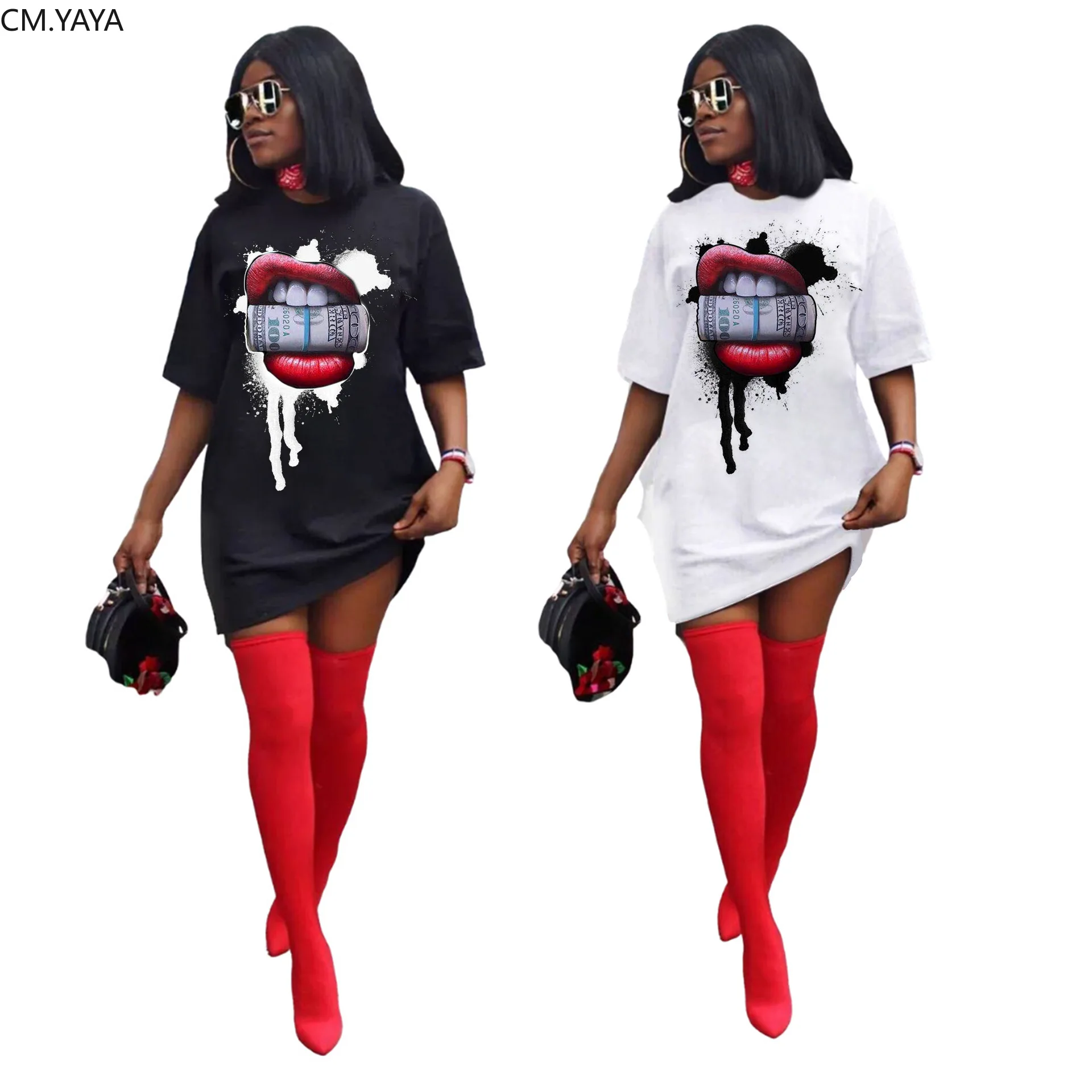 См. Несокрушимая Механическая для женщин Большие размеры губы денег футболка с