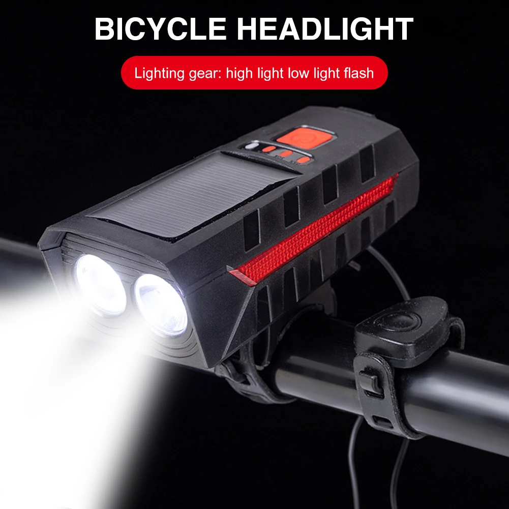Велосипедная фара с зарядкой от USB передняя для горного и дорожного велосипеда