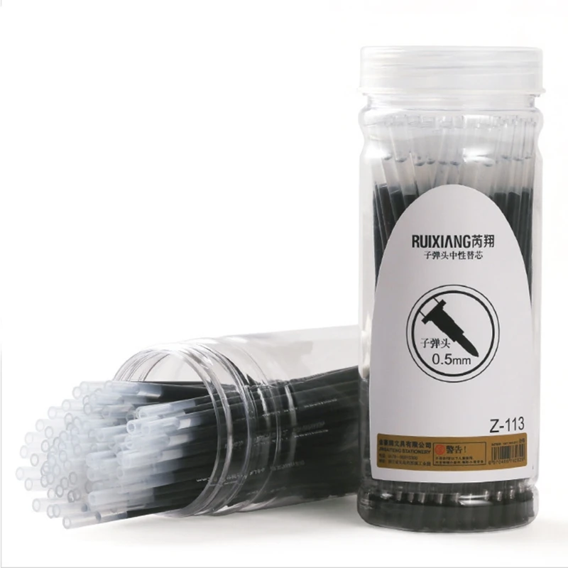 

80pcs Gel Pen Refill Set Black Blue Red Ink Ballpoint Pen Bullet Tip 0.5mm School Office Writing Supplies Stationery