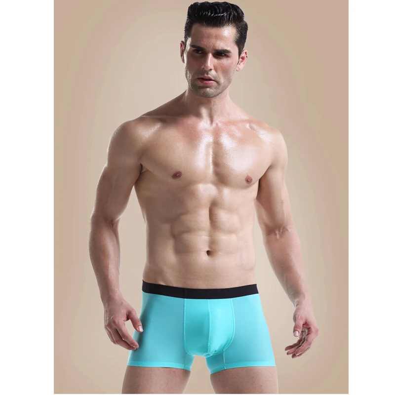 

Hello Summer Men's Underwear Ice-cool Not Stuffy Boxer Shorts Man Good Ventilation Free-breath Underpants Fast Shipping