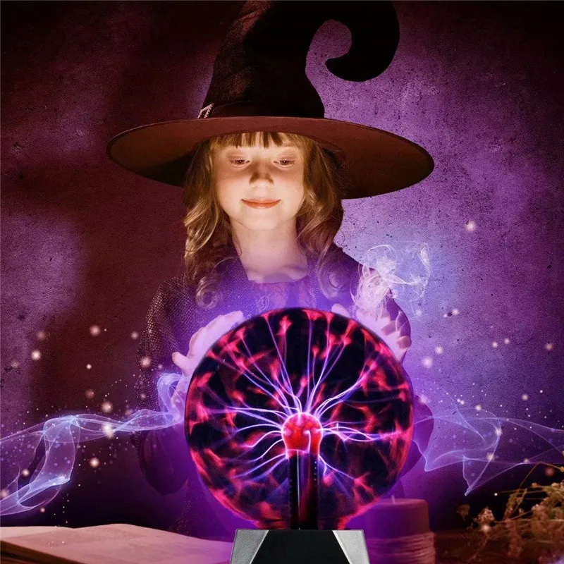 

6/8Inch Novelty Magic Plasma Ball Lamp Touch Crystal Glass LED Night Light Table Lamp Kids Birthday Christmas Gift Decor Bedroom
