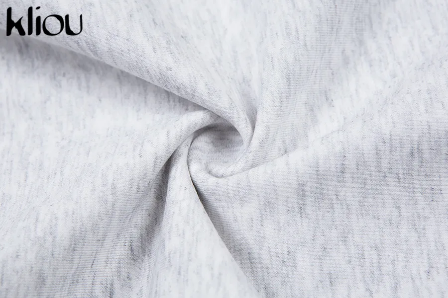 Kliou women's pants casual streetwear elastic waist drawstring cotton cargo pants autumn joggers pockets fashion trousers