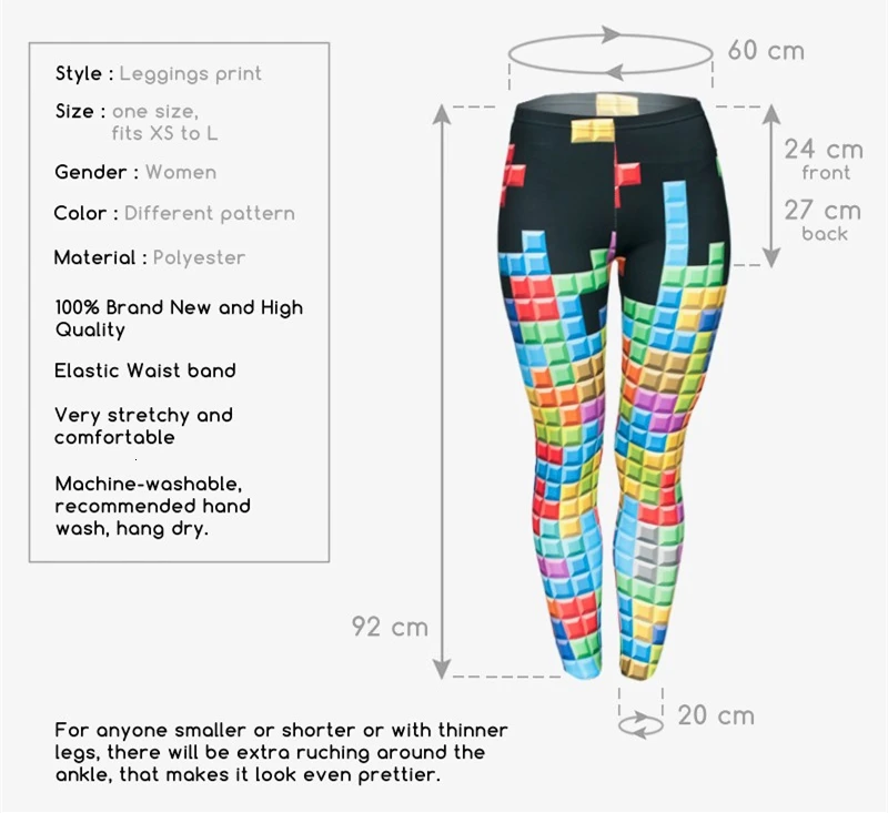 Модные брендовые женские леггинсы Tetris с 3D графическим принтом в стиле панк, обтягивающие брюки, повседневные штаны, леггинсы