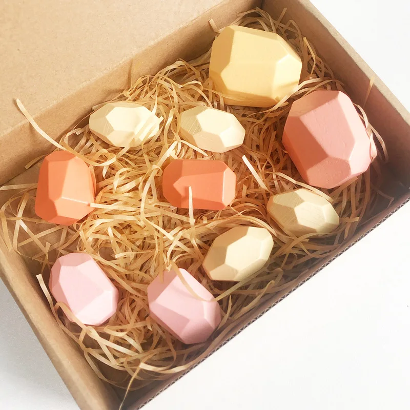 Монтессори обучающая игра Дженга строительный блок деревянный Цветной игрушка