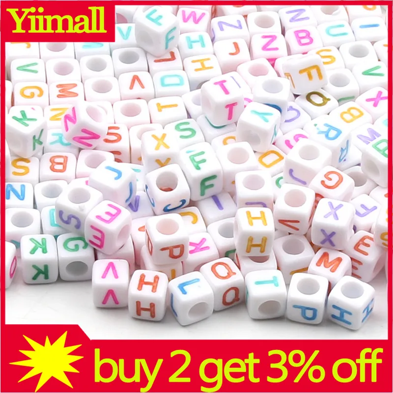 100 шт. акриловые бусины для бижутерии 6 мм | Украшения и аксессуары