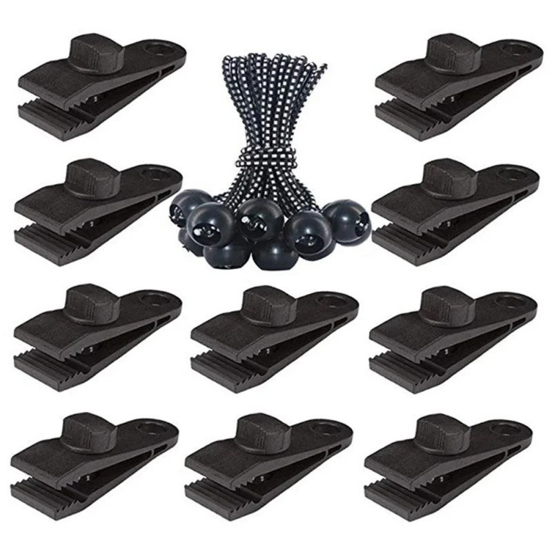 

10pcs/12 Pcs Tent Hike Tarp Clip Anchor Outdoor Caravan Clamp Jaw Grip Camp Trap Tighten Snap Awning Canopy Tool Canvas Kit