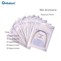 10 packs dental arch wires orthodontic super elastic niti memory round archwire natural form lowerupper 012014016018020