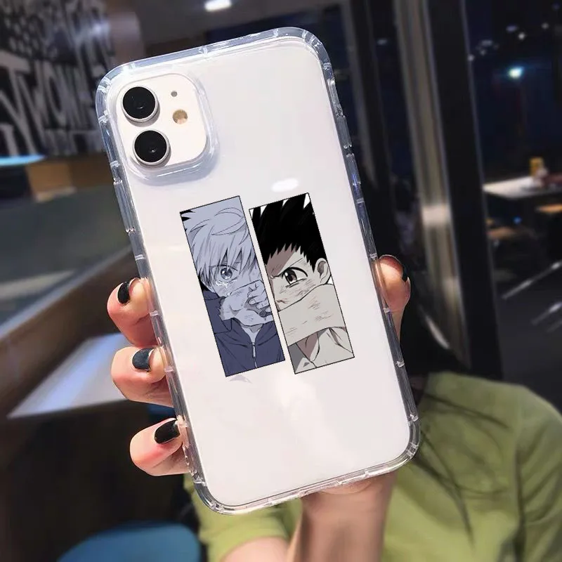 

PUNQZY Hunter X Hunter Transparent Phone Case For iPhone 11 Pro 12 XR X XS MAX SE2020 7 8 6 Plus Cute HXH Anime Soft TPU Cover