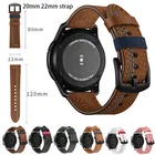 Ремешок кожаный 20 для Samsung Galaxy watch 4classicActive 2 46 мм42 мм40 мм44 мм, браслет для Amazfit GTS 23mini 20 мм 22 мм