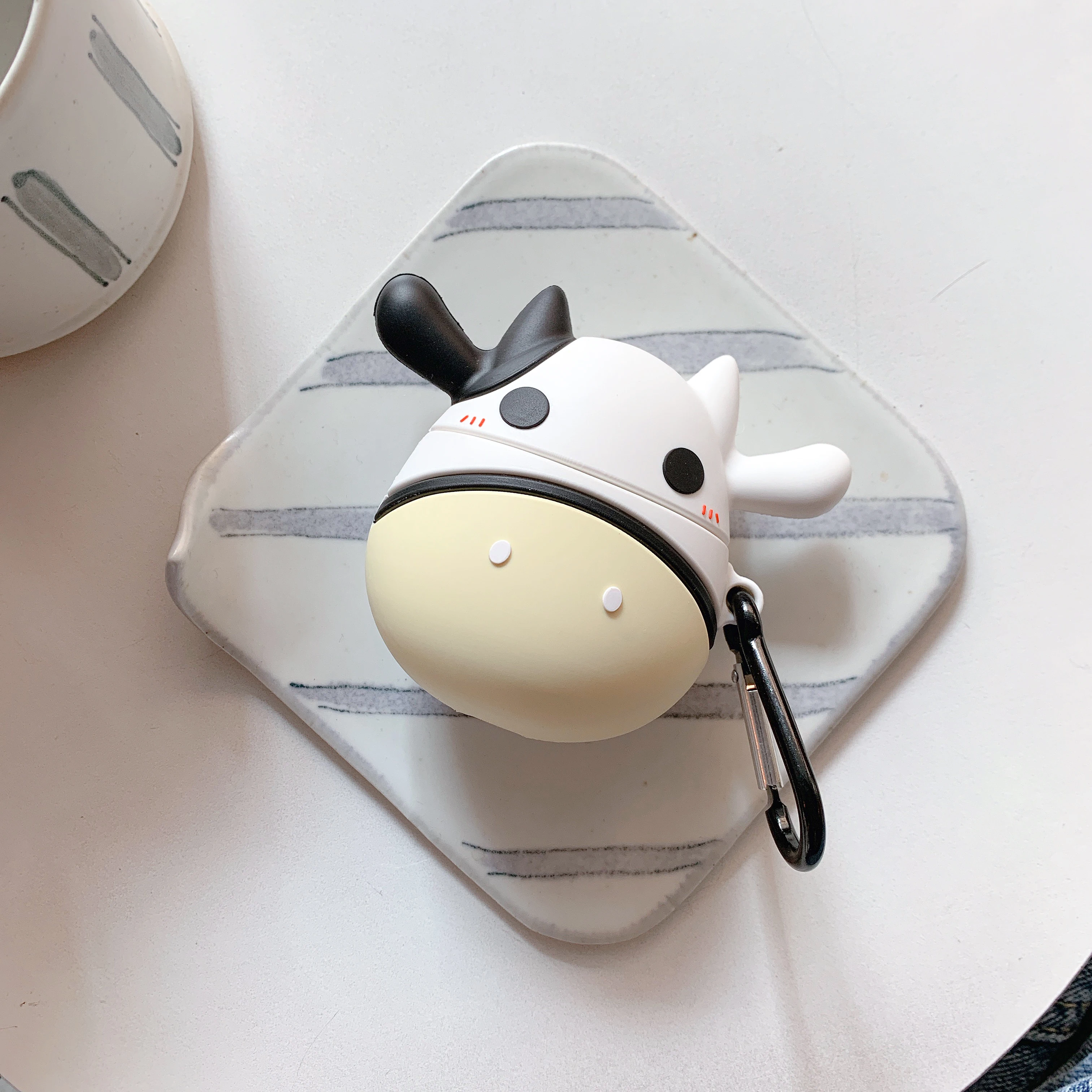 Чехол для наушников с рисунком коровы apple airpods чехол 3D силиконовый Airpods защитный