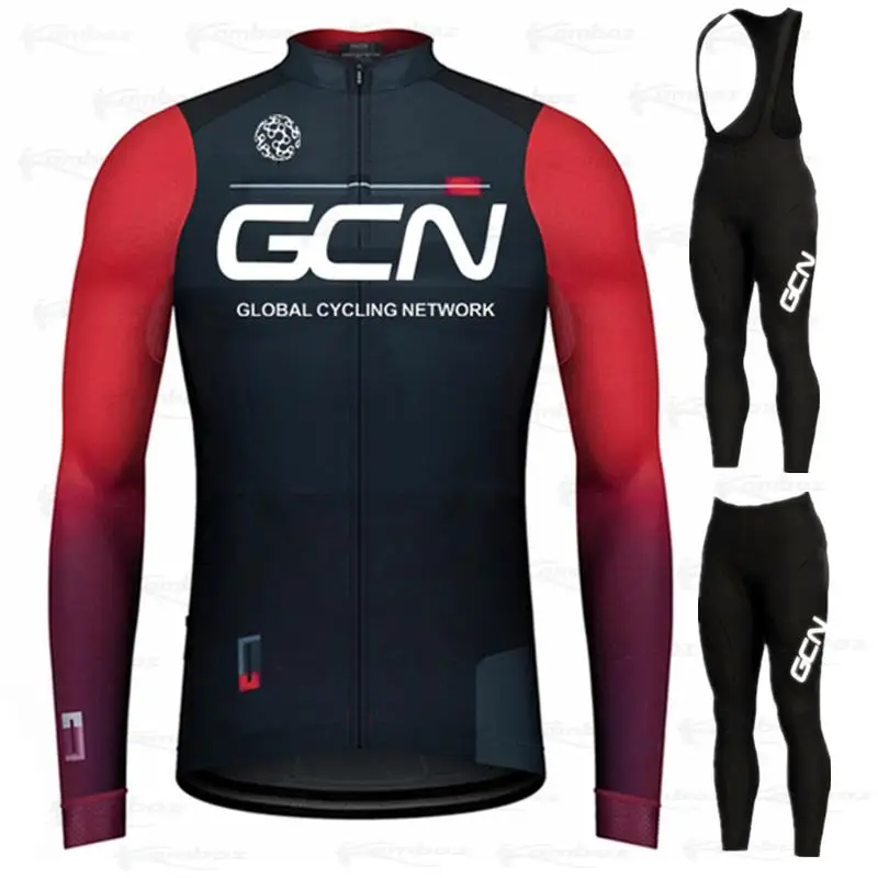 2021 GCN команда Осень Велоспорт Джерси комплект с длинным рукавом горный велосипед
