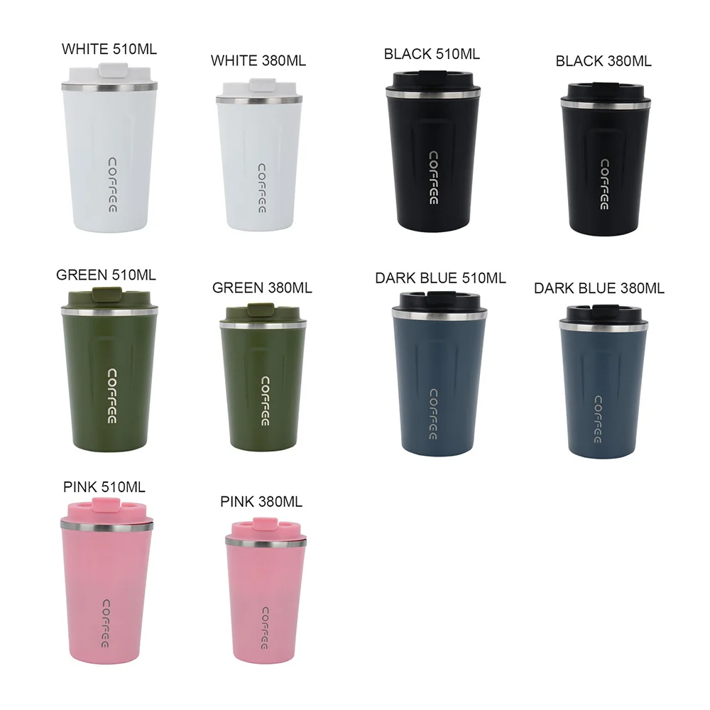 

Stainless Steel Water Bottles 380/510ml Thermos Flask Coffee Mug Portable Car Vacuum Thermos Mug Sport Gym Running Thermosmug