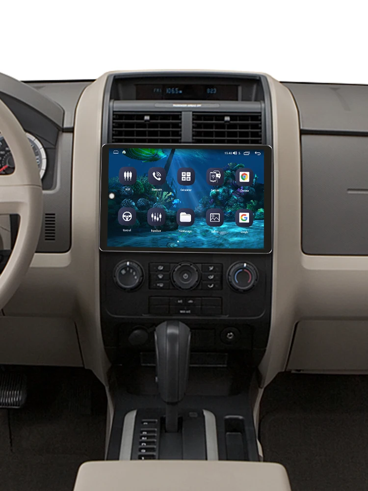 저렴한 안드로이드 10 자동차 라디오 스테레오 헤드 유닛 포드 이스케이프 2007-2012 멀티미디어 플레이어 초박형 화면 무선 안드로이드 자동