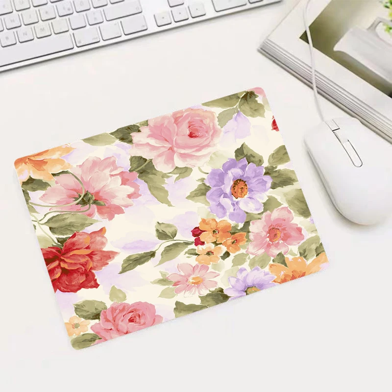 MRGBEST Hot Sale Small Size Mouse Pad Non-Skid Rubber 220x180x2mm Vintage Floral Style Computer Pads | Компьютеры и офис