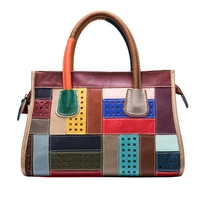 leather shoulder bag women2020the new leisure versatile handbag mass splicing package cool fashion women bags