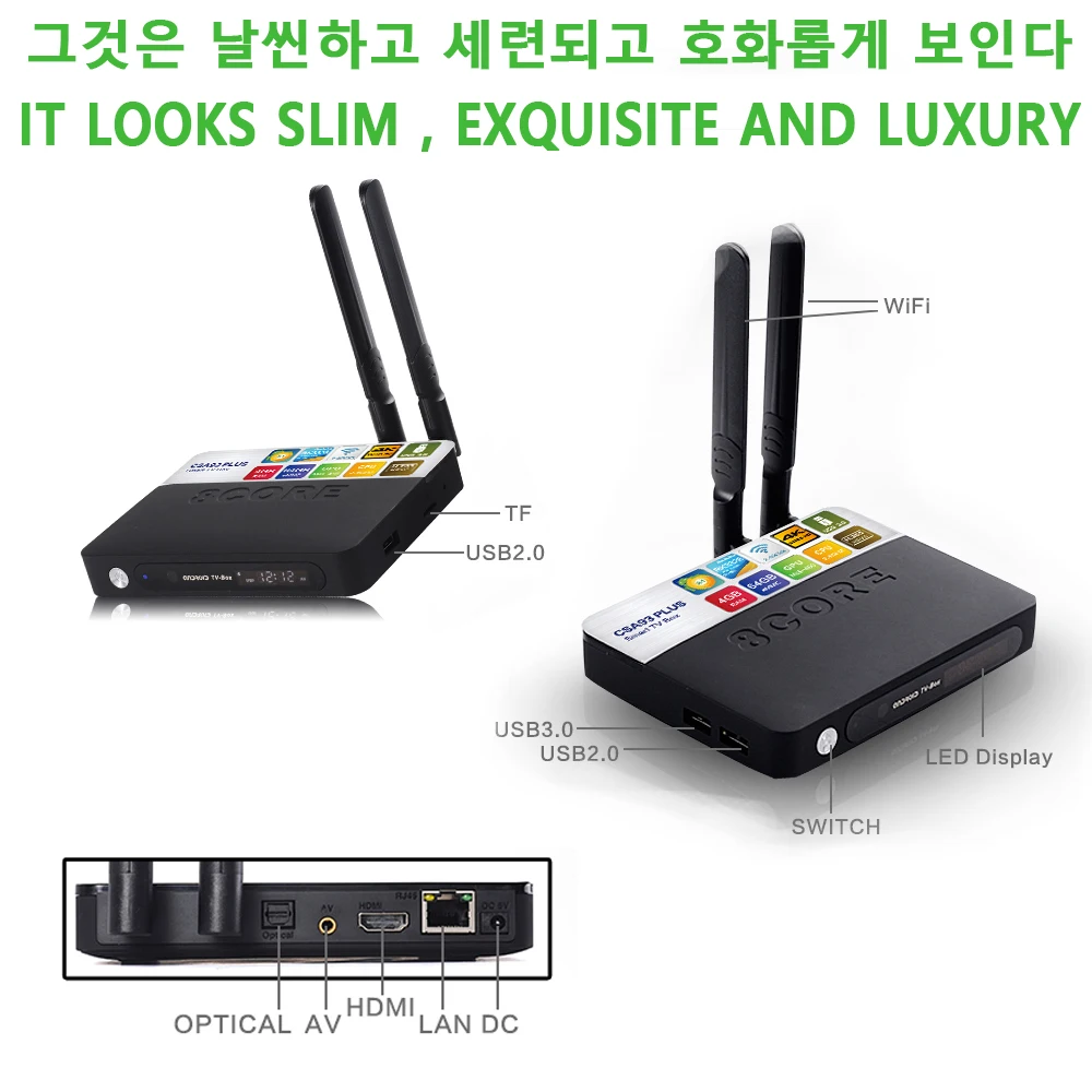 Новый Android 8 1 tv Box CSA93 Plus 2 4G/5G WiFi USB 3 0 телеприставка для 4K видеоигр поддержка Netflix
