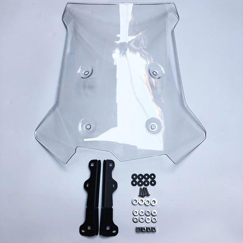 Дымчато серое/прозрачное ветровое стекло 4 мм с монтажным кронштейном подходит