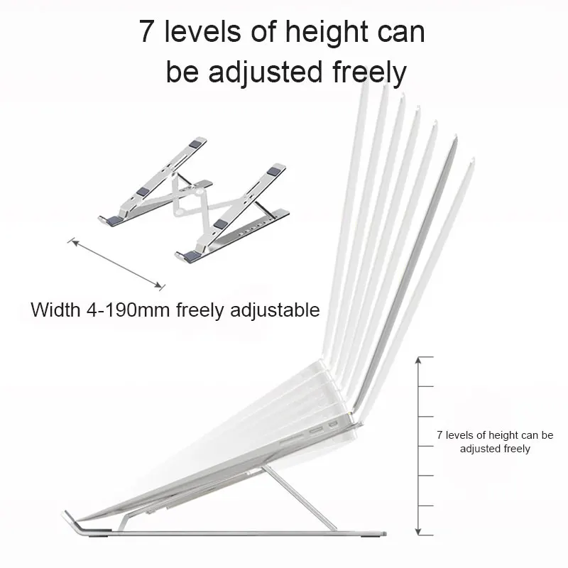 Портативная подставка для ноутбука Регулируемый складной вентилируемый стол