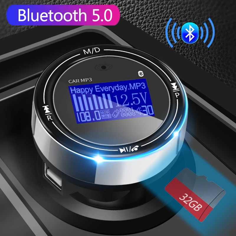 Автомобильный Fm-трансмиттер JINSERTA Bluetooth 5 0 комплект громкой связи MP3 FM-модулятор 3 1