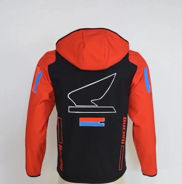 

Motorcycle plus fleece hoodie jacket, windproof and waterproof racing suit jacket