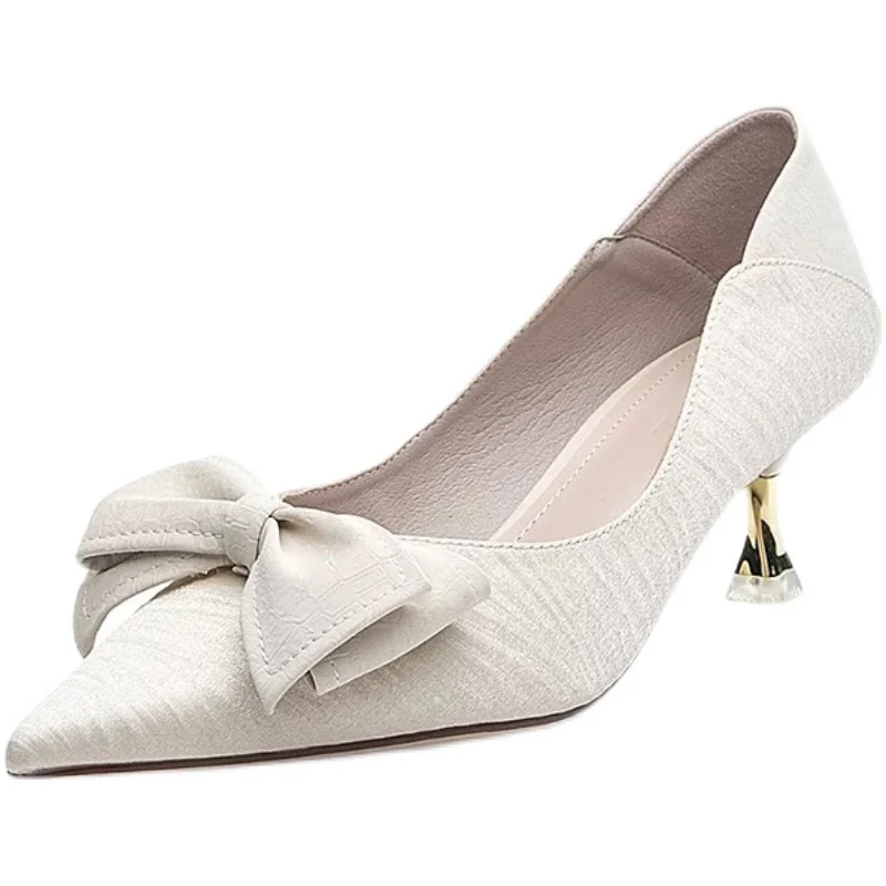 

Fine Heeled Shoes Pointed Pumps 2021 Slip On Lace-Up Sexy Sandals Sweet Clogs for Women Shallow Mouth Stiletto Toe Latest Slip-O