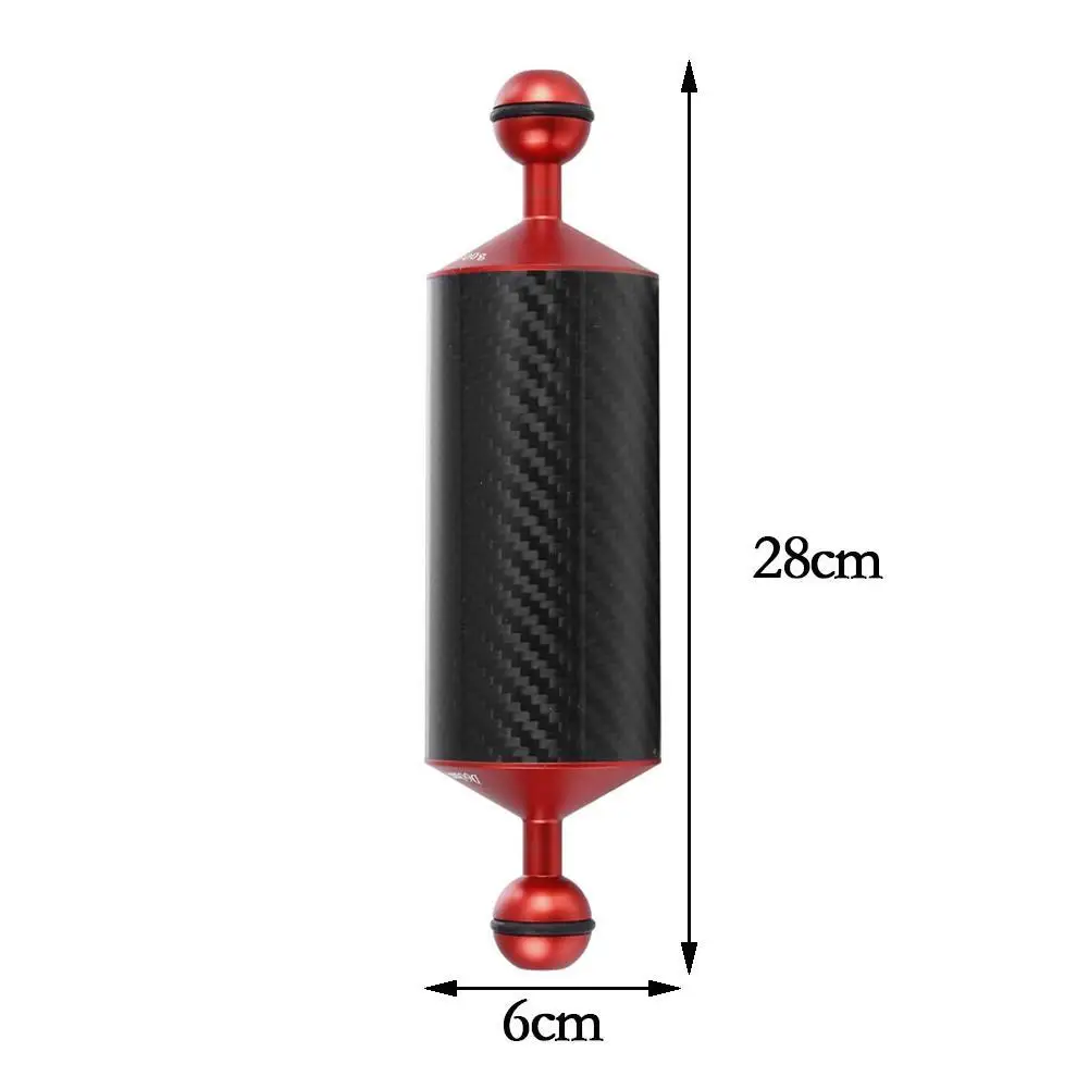 8/10 inch Carbon Fiber Float Buoyancy Aquatic Arm Double Ball Floating Mount for Diving Camera Underwater Tray