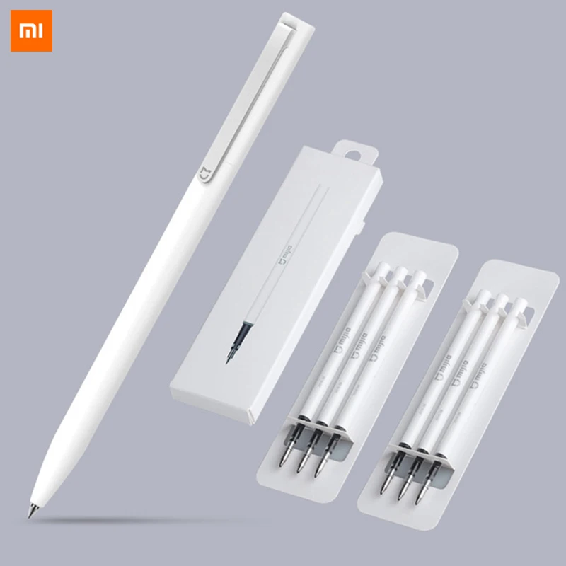 Ручка Xiaomi Mijia Pen Sign Mi ручки с швейцарским стержнем 0 5 мм ролик черными чернилами 143