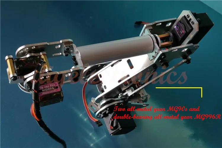 Обновление 6Dof Механическая Роботизированная рука Metel подшипник рука коготь с MG996R Сервоприводы для Arduino DIY манипулятор RC робототехническая рамка