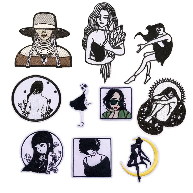 Модные наклейки для девочек железные на одежду сделай сам термопереводная