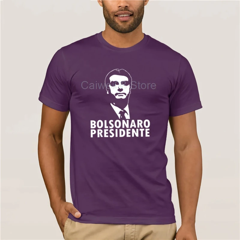 Индивидуальная футболка Bolsonaro Presidente Jair Мужская Черная хлопковая джинсовая