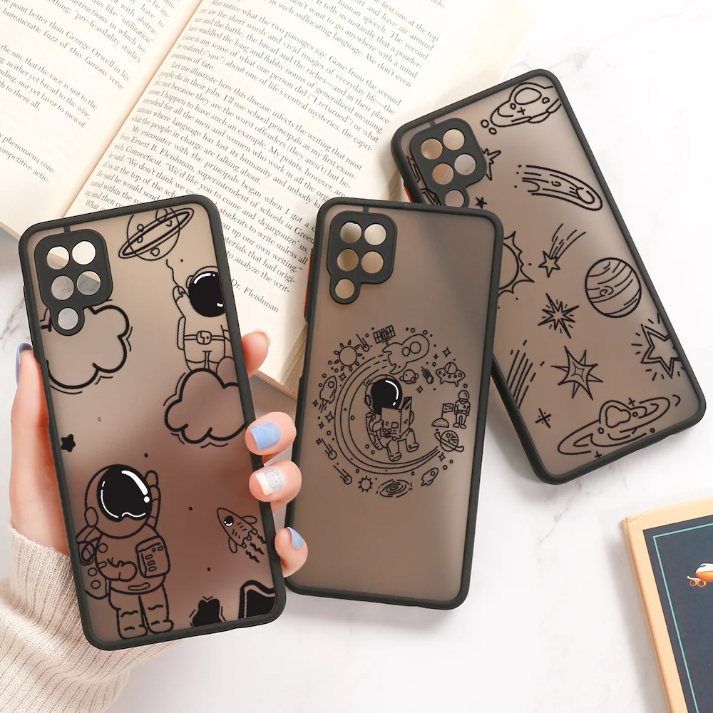 

For Samsung Galaxy A52 Case Astronaut Funda Samsung A51 A32 A12 A72 A71 A50 A32 A31 A21S A12 A70 A42 A30 Camera Protection Case