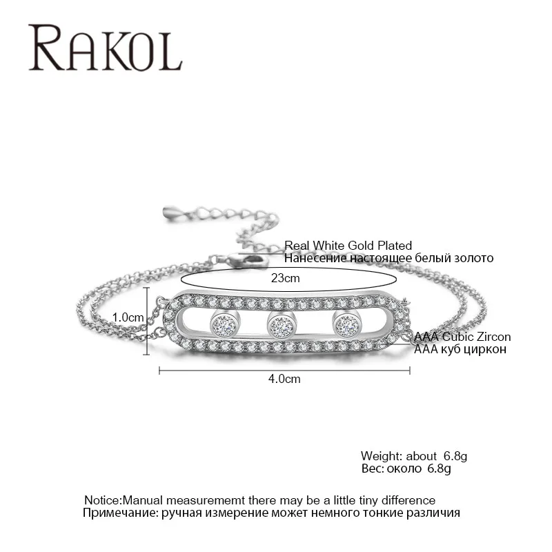 RAKOL новинка хит продаж одиночный Круглый Серый кубический циркон с CZ цветком