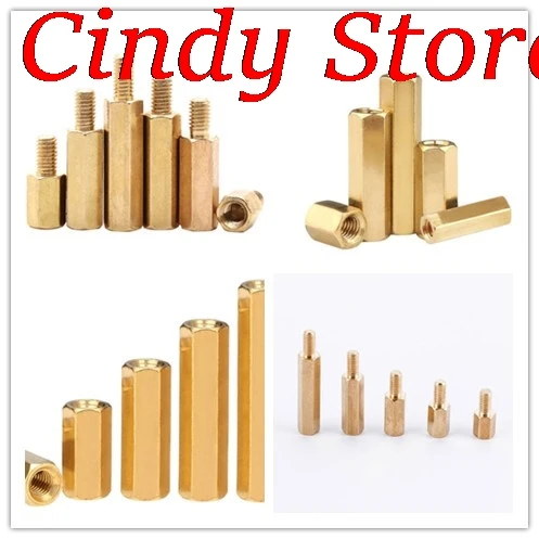 10/50pc Solid Brass Copper M2 M2.5 M3 M4 PCB Spacer Hex Standoff Pillar Male-Female Female-Male |