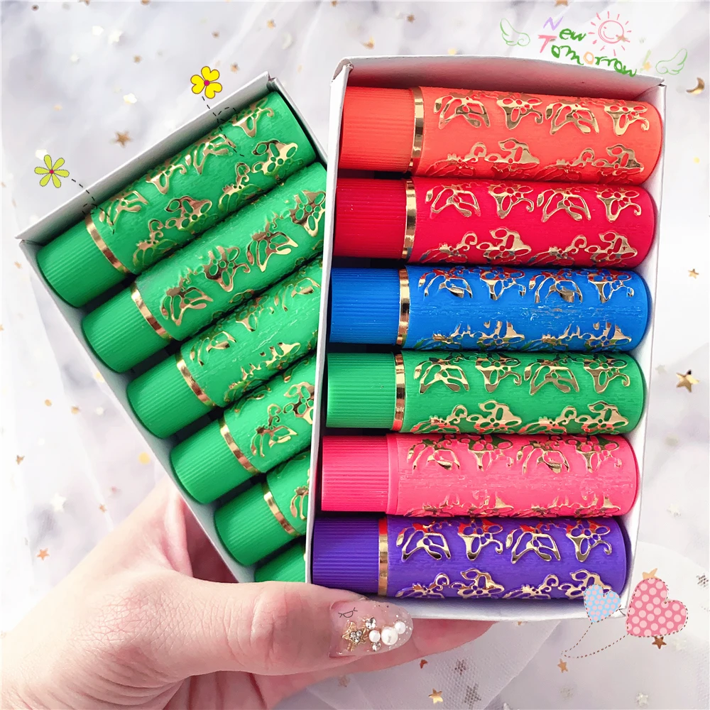 6 шт./кор. темно-зеленая Волшебная Зрительная помада-блеск для губ Стойкая