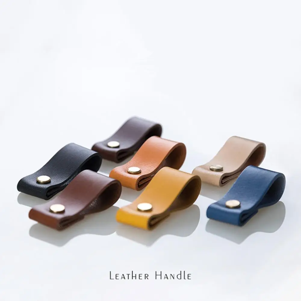 Креативный Американский гардероб дверная ручка ящик кожаная Скандинавская