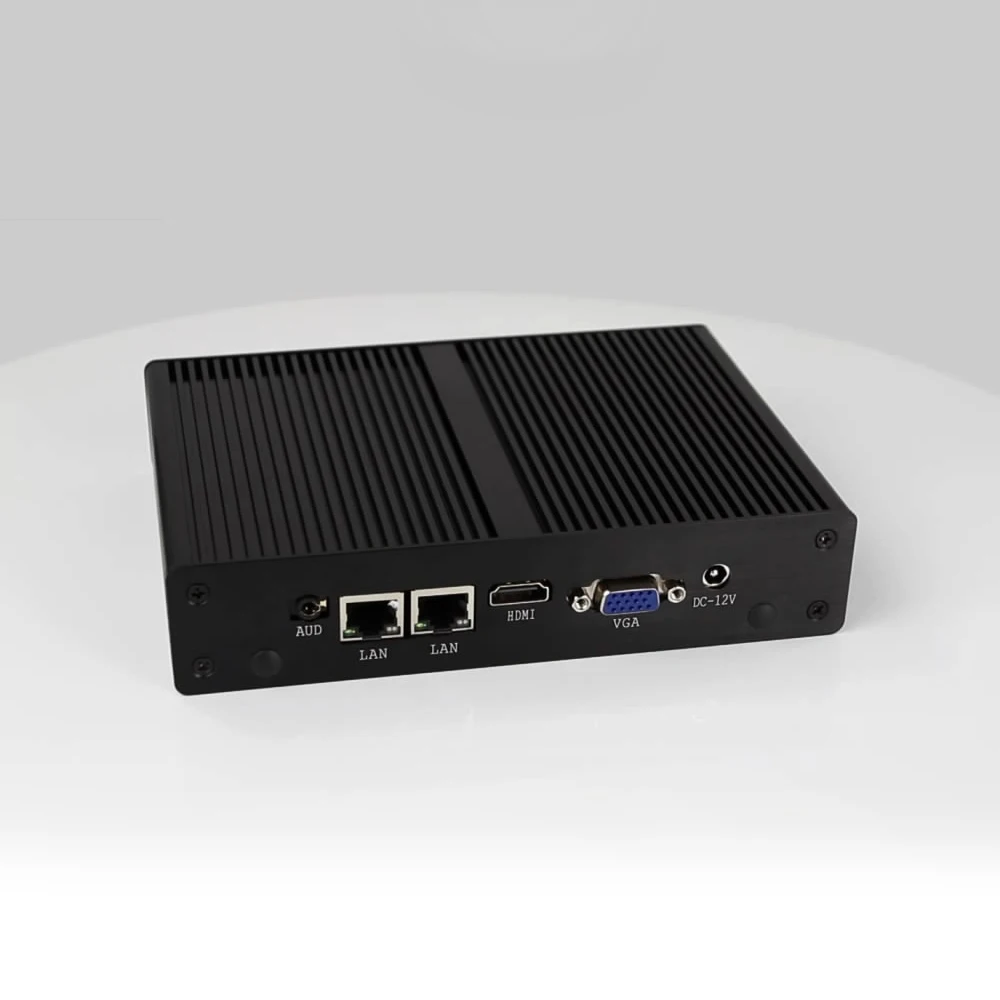 Мини ПК BEBEPC без вентилятора мини компьютер с двумя LAN портами Celeron N2830 J1800 J4105 Windows 10