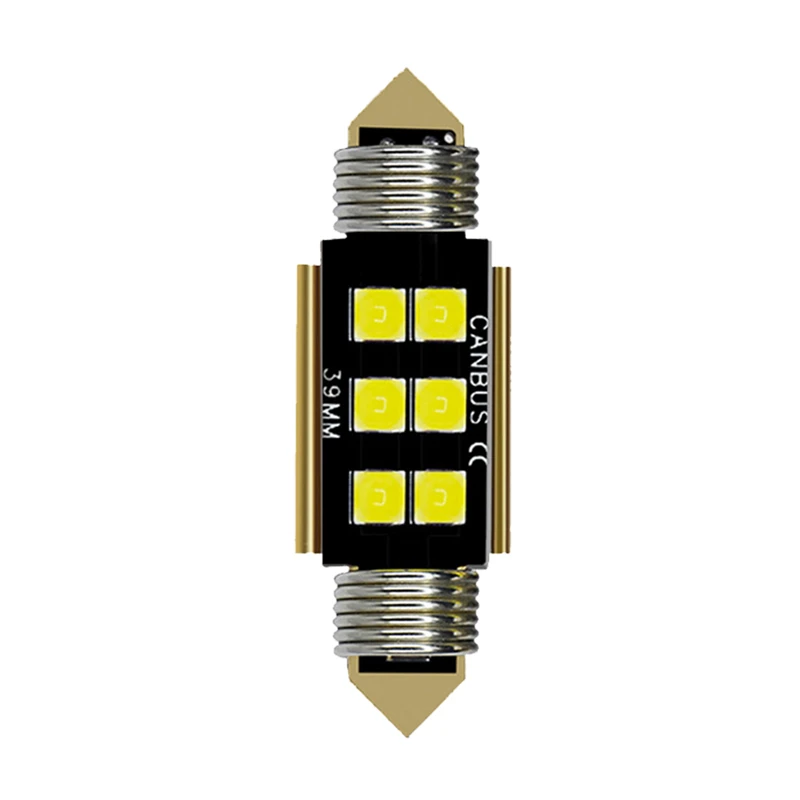 

100 шт., автомобильные светодиодсветильник лампы Festoon C5W светодиодный s 6 SMD СВЕТОДИОДНЫЙ 3030 3D SMD, автомобильные внутренние светильники s Dome Lamp 31 ...