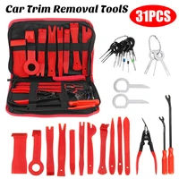 31pcs car audio repair tool car clip rivet fastener door panel trim removal tool auto interior disassembly tools car pry removal