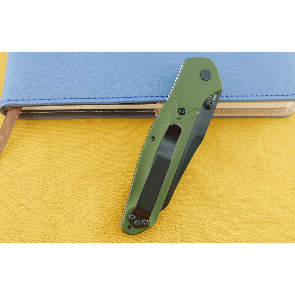 

Green 940 flip folding knife S30V Blade aluminum handle Ball bearing Outdoor Tools Pocket Knives Camping Hunting Survival