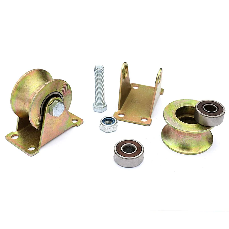 2 Pcs inch U-Groove Track Wheel Sliding Door Roller for Inverted Rolling Gate Industrial Machines Wire Rope Rail | Инструменты