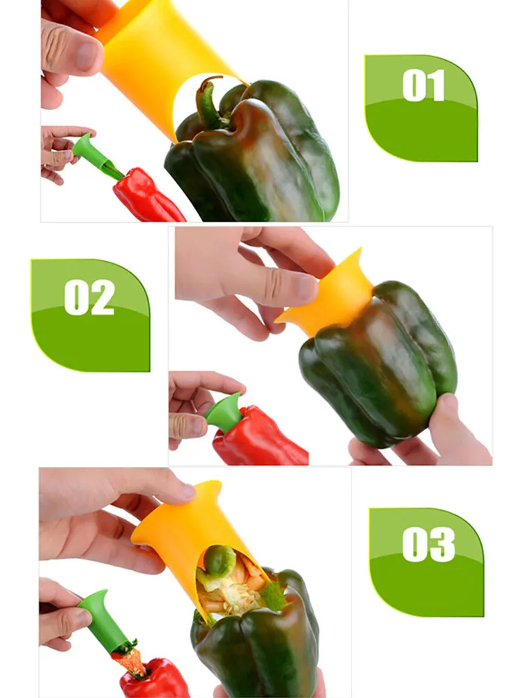 2 в 1 кухонный инструмент для удаления семян перца и Чили | Дом сад