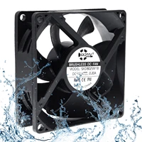 sxdool 80mm dc 12v waterproof ip68 cooling fan80x80x25mm high speed cfm 3600rpm for computer chassis cabinets pc cooler