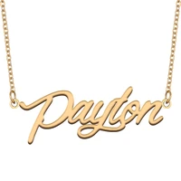 payton name necklace for women stainless steel jewelry 18k gold plated nameplate pendant femme mother girlfriend gift