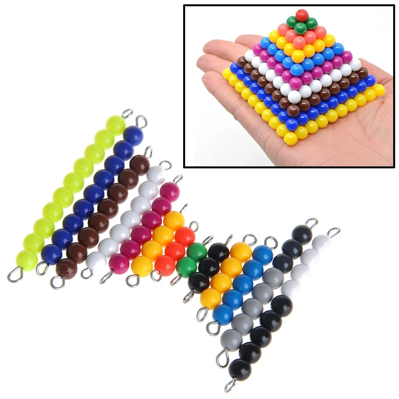Монтессори Math Materials Bead игра для раннего дошкольного обучения семейная версия |