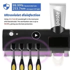 Диспенсер на солнечной батарее UV держатель для зубной пасты и для зубной щетки, ящик для хранения зубных щеток, многофункциональный держатель для хранения, зарядка через USB