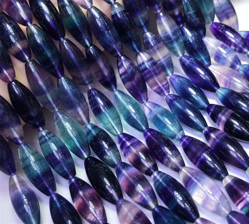 

LOOSE BEADS fluorite purple egg beads nature beads for making jewelry necklace 14inch FPPJ wholesale