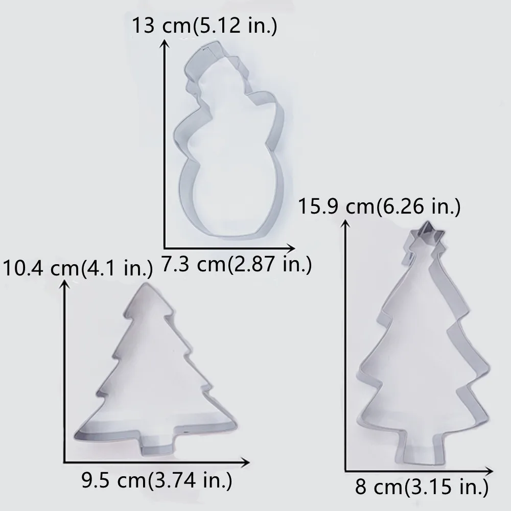 Набор для печенья KENIAO Рождественская елка и Снеговик-2 шт.-зимний бисквит Фондант