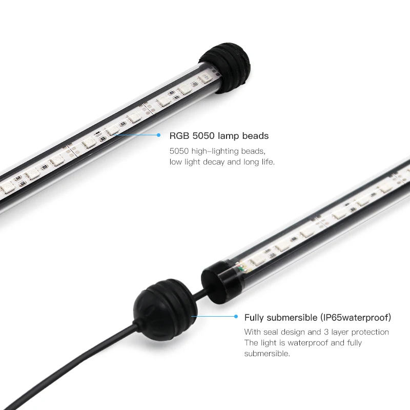 Светодиодная подсветка для аквариума Zhongji RGB морских растений погружной