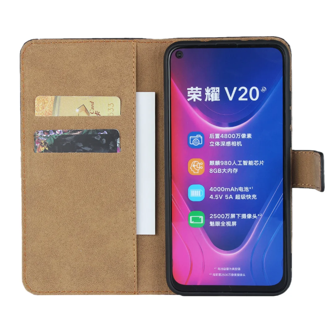 Кожаный чехол Премиум откидная крышка для huawei V20 Роскошный чехол-портмоне Honor View 20
