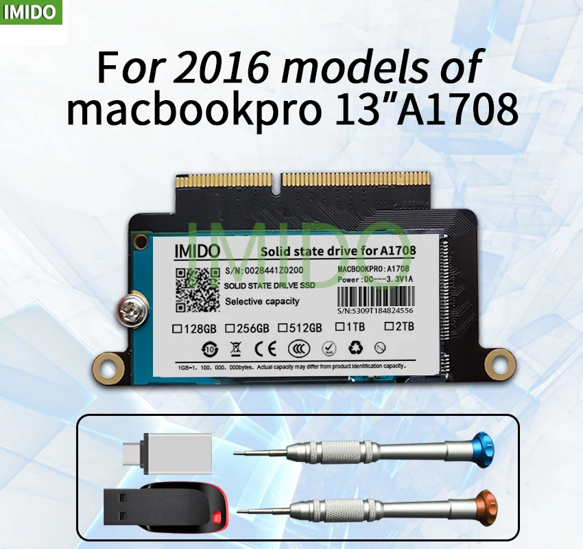  A1708 SSD 512  1   Macbook Pro Retina 13, 3  2016  2017  1708   PCI-E EMC 3164 EMC 2978